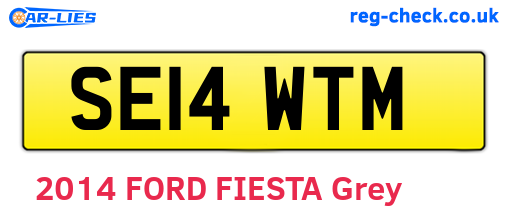 SE14WTM are the vehicle registration plates.