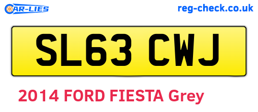 SL63CWJ are the vehicle registration plates.