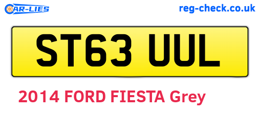 ST63UUL are the vehicle registration plates.