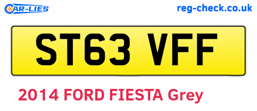 ST63VFF are the vehicle registration plates.
