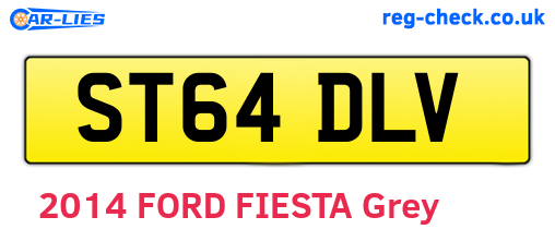 ST64DLV are the vehicle registration plates.