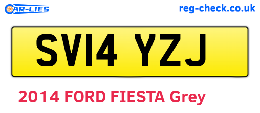 SV14YZJ are the vehicle registration plates.