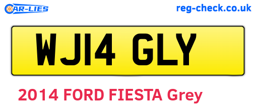 WJ14GLY are the vehicle registration plates.