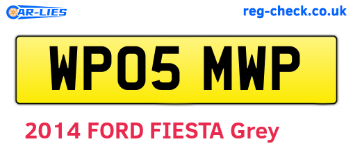 WP05MWP are the vehicle registration plates.
