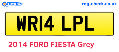 WR14LPL are the vehicle registration plates.