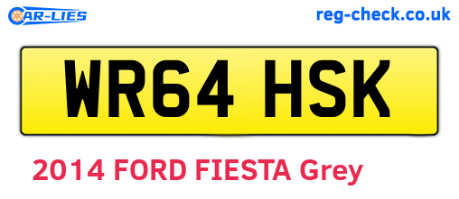 WR64HSK are the vehicle registration plates.