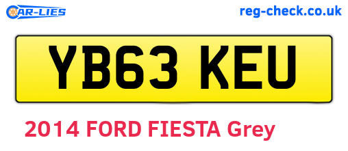 YB63KEU are the vehicle registration plates.
