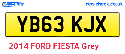 YB63KJX are the vehicle registration plates.
