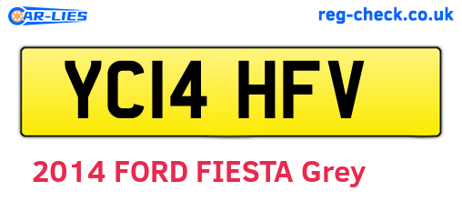 YC14HFV are the vehicle registration plates.