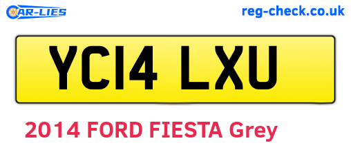 YC14LXU are the vehicle registration plates.
