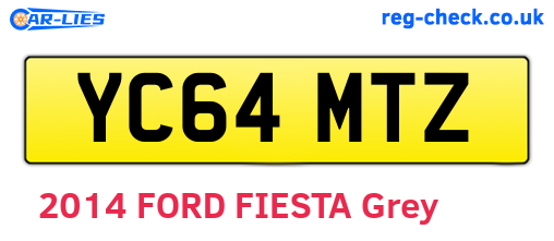 YC64MTZ are the vehicle registration plates.