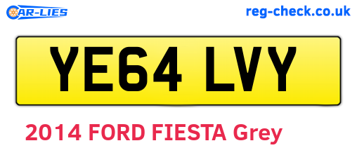 YE64LVY are the vehicle registration plates.