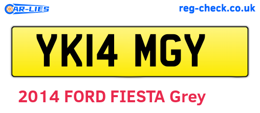 YK14MGY are the vehicle registration plates.