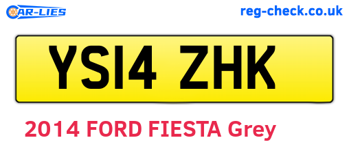 YS14ZHK are the vehicle registration plates.