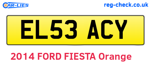EL53ACY are the vehicle registration plates.