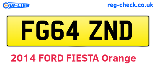 FG64ZND are the vehicle registration plates.
