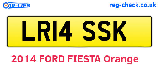 LR14SSK are the vehicle registration plates.