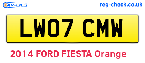 LW07CMW are the vehicle registration plates.
