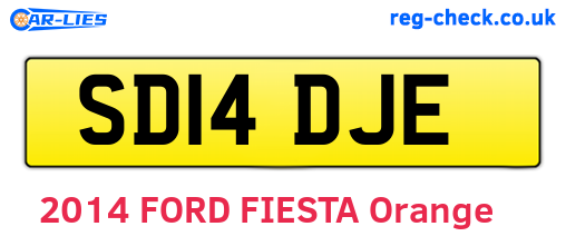 SD14DJE are the vehicle registration plates.