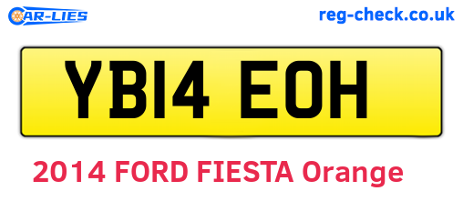 YB14EOH are the vehicle registration plates.