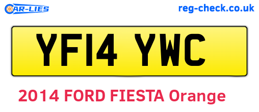 YF14YWC are the vehicle registration plates.