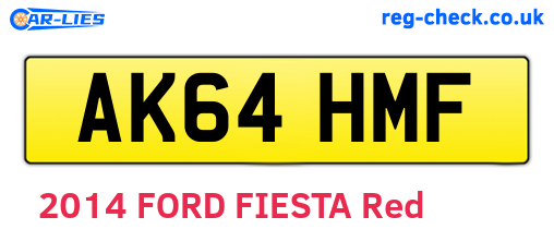 AK64HMF are the vehicle registration plates.
