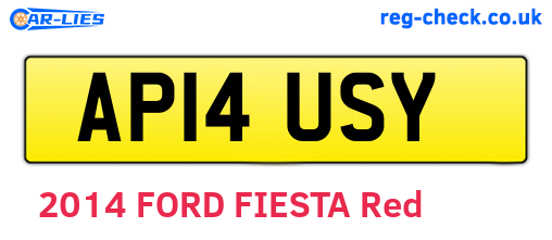 AP14USY are the vehicle registration plates.