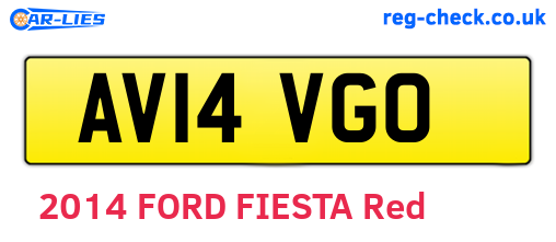 AV14VGO are the vehicle registration plates.