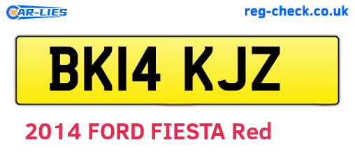 BK14KJZ are the vehicle registration plates.