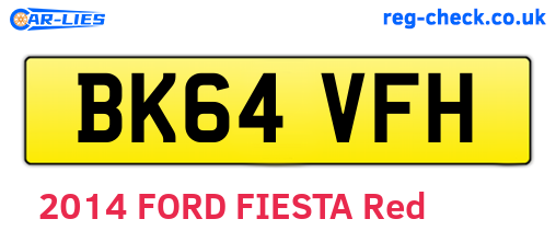 BK64VFH are the vehicle registration plates.