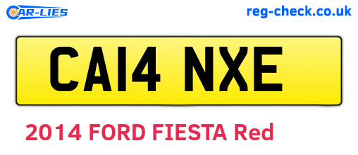 CA14NXE are the vehicle registration plates.