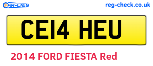 CE14HEU are the vehicle registration plates.