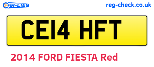 CE14HFT are the vehicle registration plates.