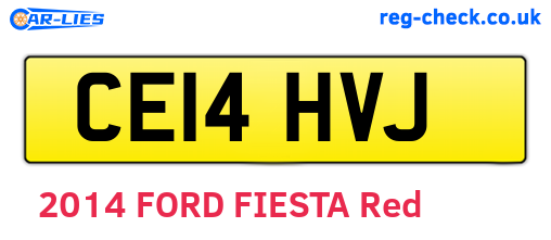 CE14HVJ are the vehicle registration plates.