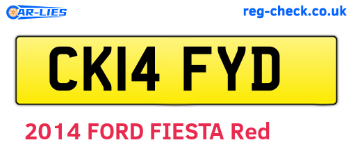 CK14FYD are the vehicle registration plates.