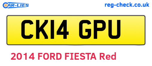 CK14GPU are the vehicle registration plates.