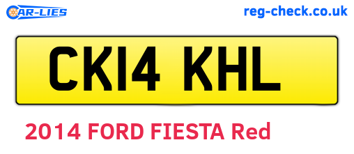 CK14KHL are the vehicle registration plates.