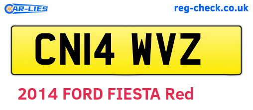 CN14WVZ are the vehicle registration plates.