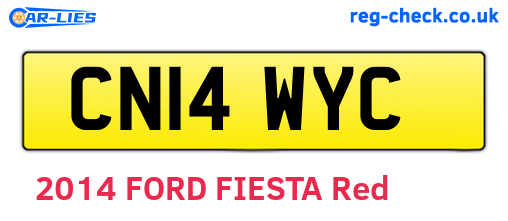 CN14WYC are the vehicle registration plates.