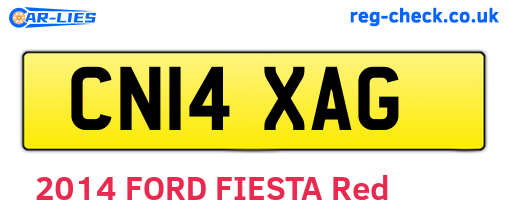 CN14XAG are the vehicle registration plates.