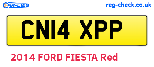 CN14XPP are the vehicle registration plates.