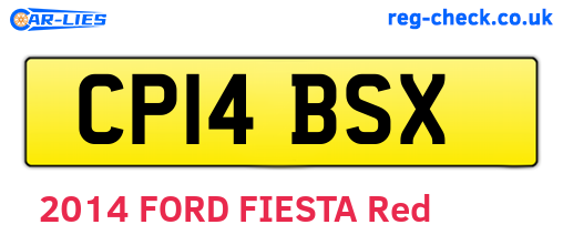 CP14BSX are the vehicle registration plates.