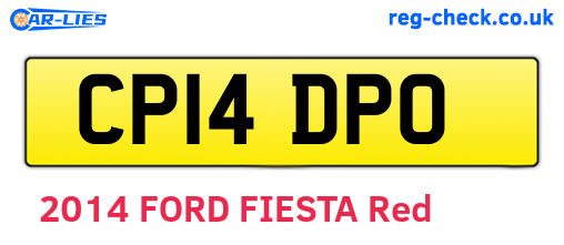 CP14DPO are the vehicle registration plates.