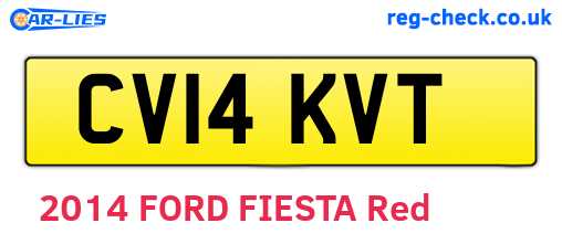 CV14KVT are the vehicle registration plates.