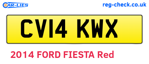 CV14KWX are the vehicle registration plates.