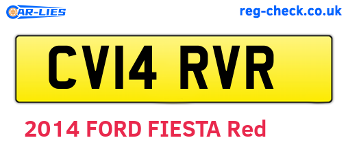 CV14RVR are the vehicle registration plates.