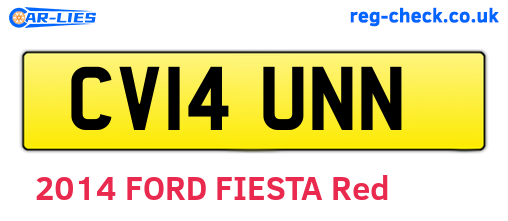 CV14UNN are the vehicle registration plates.