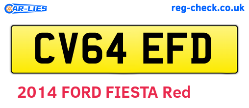 CV64EFD are the vehicle registration plates.