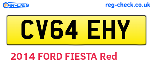 CV64EHY are the vehicle registration plates.