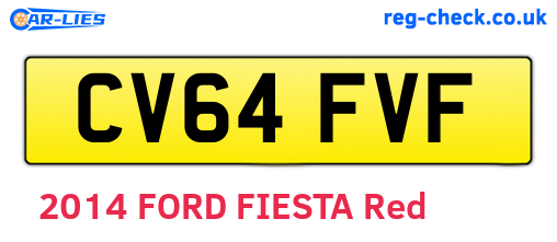 CV64FVF are the vehicle registration plates.